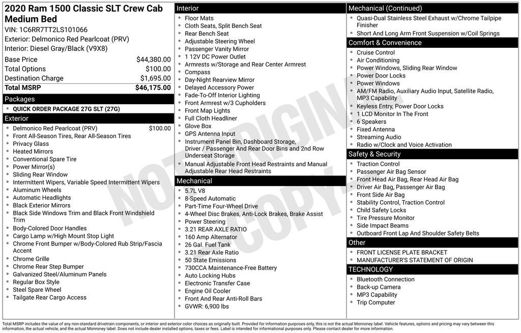 ram ram 1500 classic 2020 1C6RR7TT2LS101066 image ram ram 1500 classic 2020 1C6RR7TT2LS101066 image